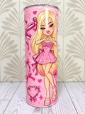 Pink Glam Doll Tumbler – On Sale