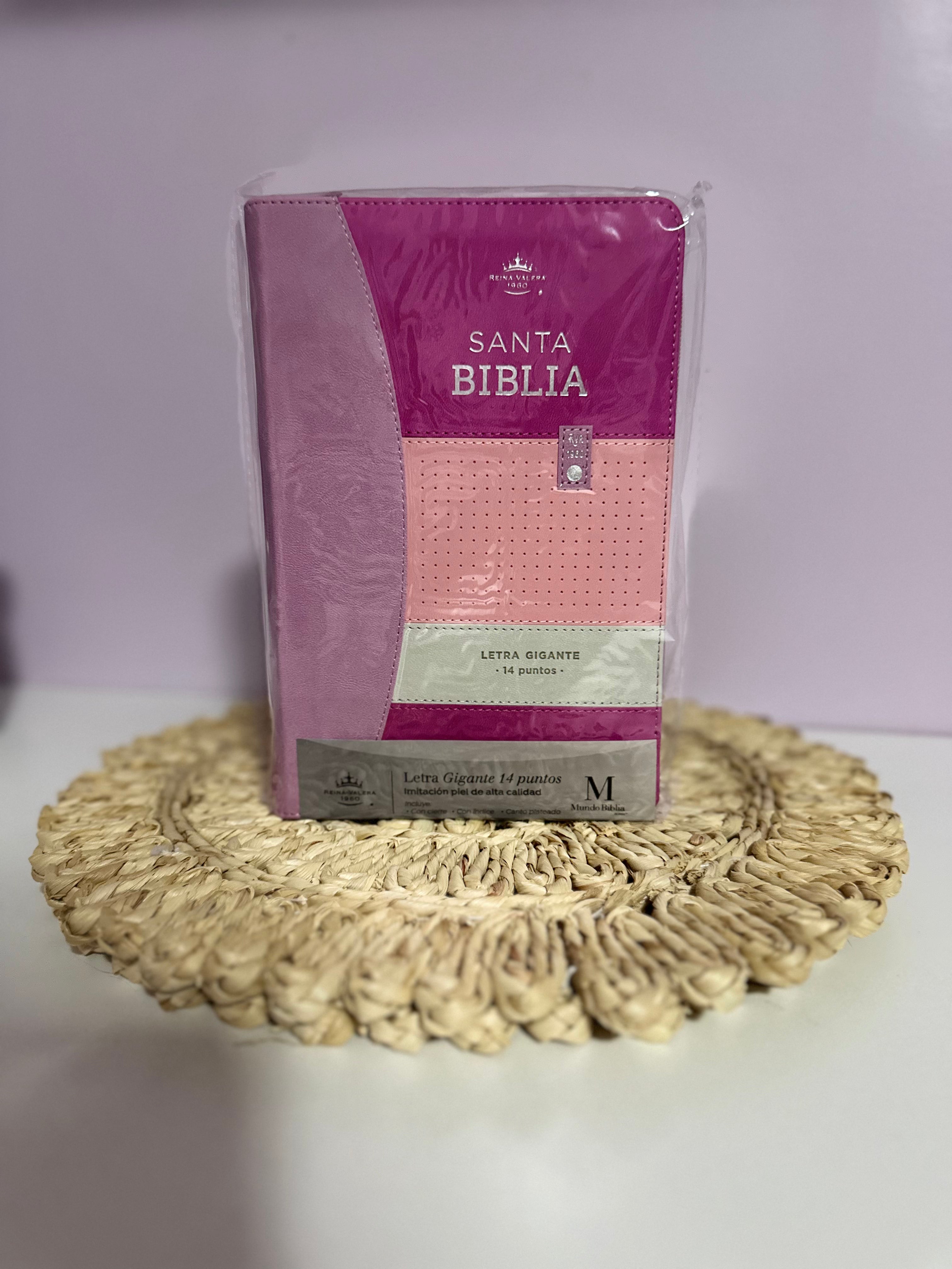 BIBLIA REINA VALERA 1960 COLOR ROSADA PURPURA