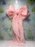 MOÑO PARA EL CABELLO ROSADO