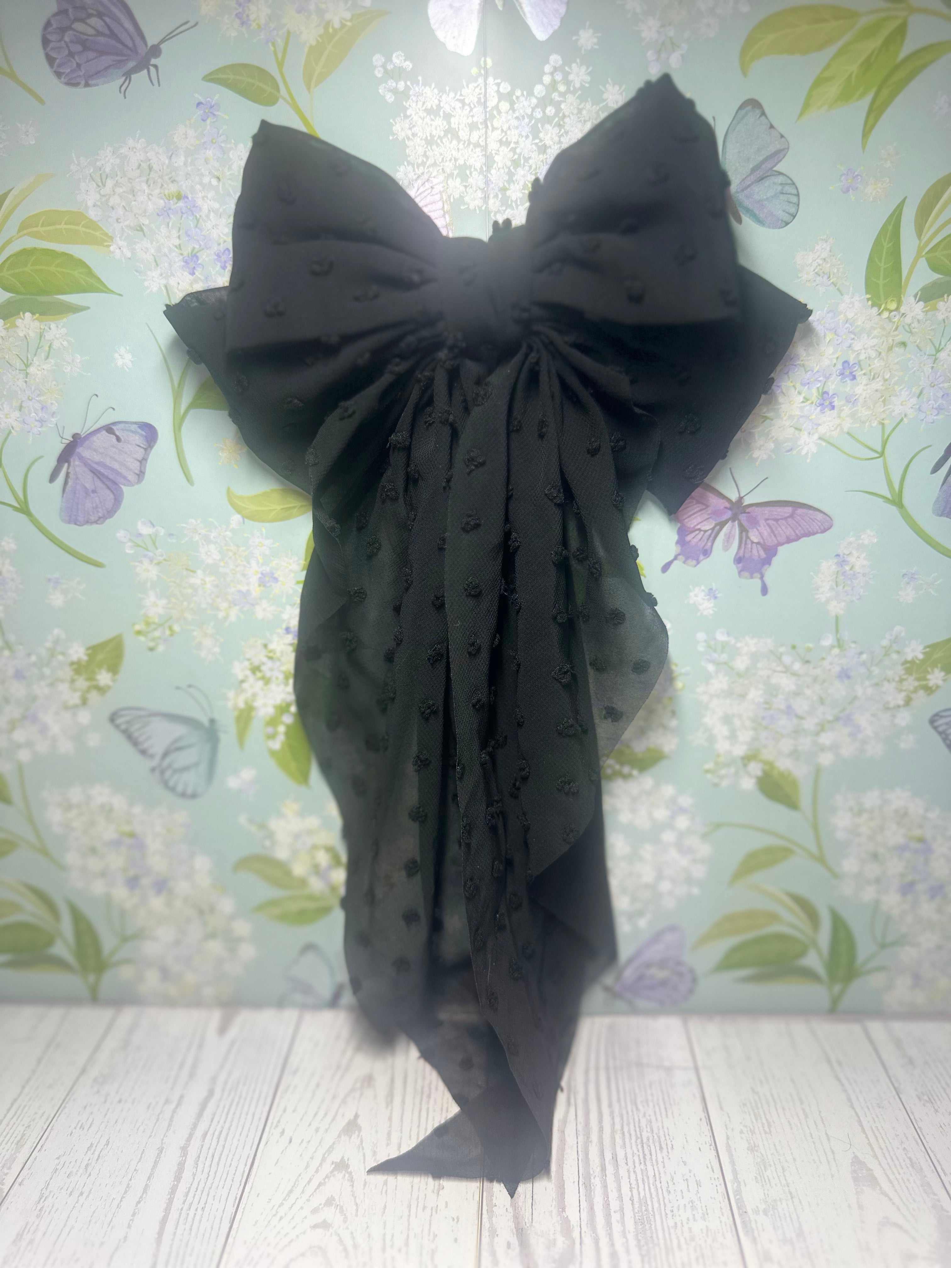 Moño para el cabello negro